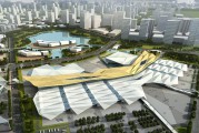 石家莊國際會展中心300mm電動(dòng)梭形百葉遮陽工程